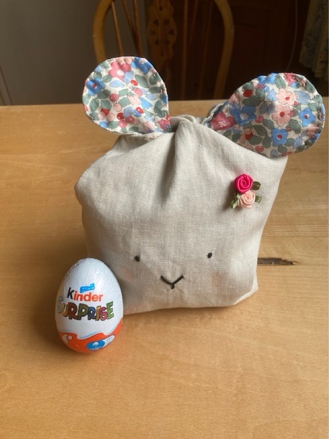 An Easter egg bag made by Christine B